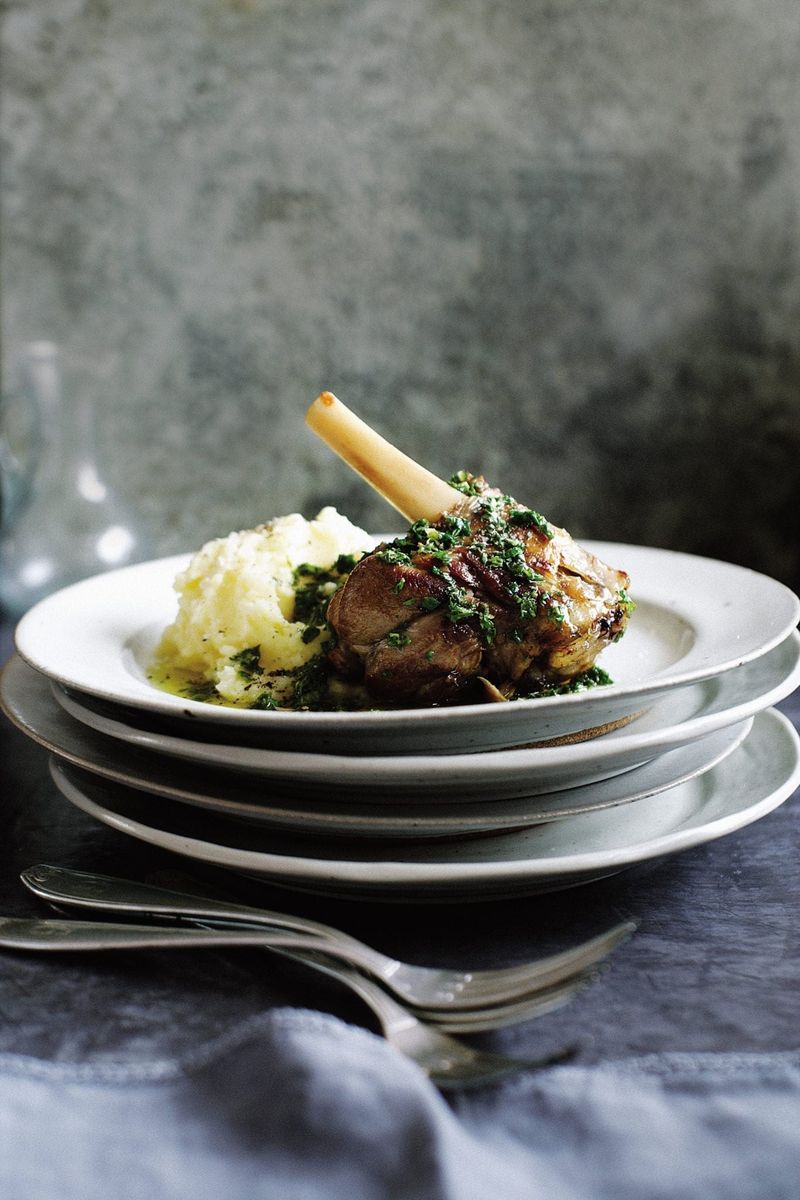 Gremolata-Topped Braised Lamb Shanks
