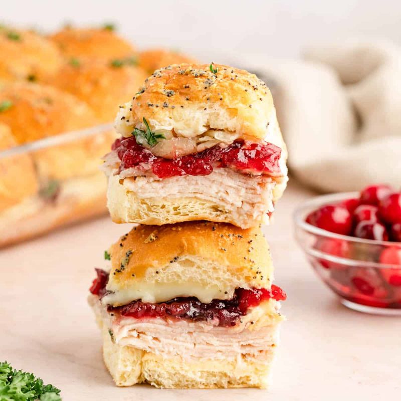Turkey and Cranberry Slider on Hawaiian Roll