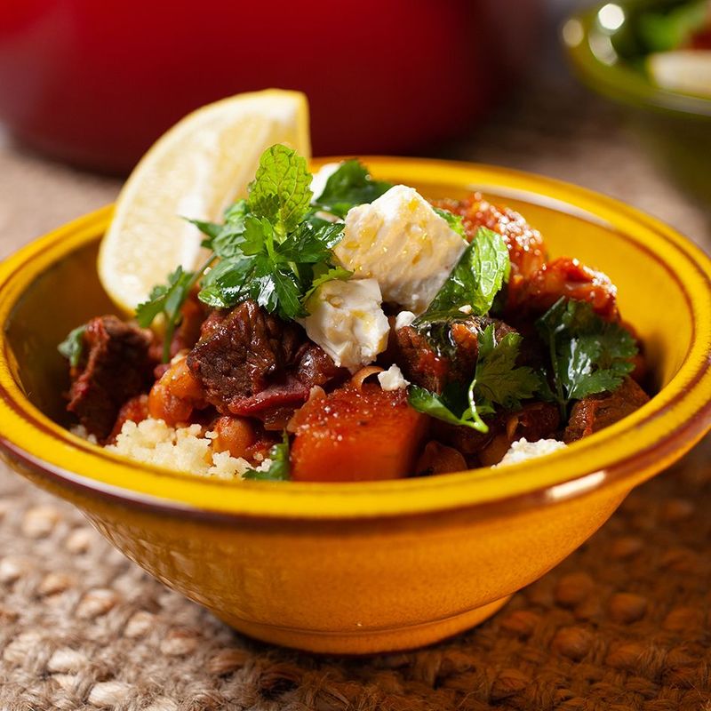 Harissa Beef and Roasted Carrot Couscous Bowl