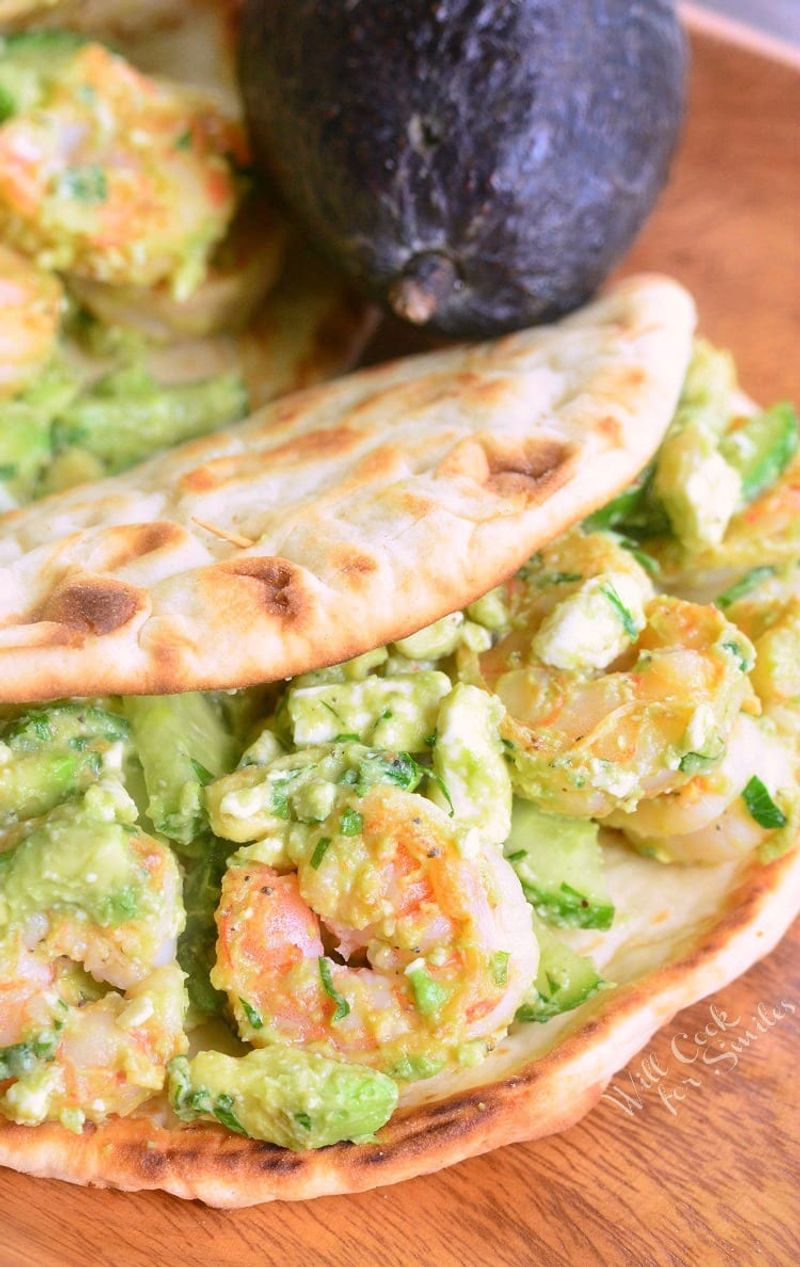 Prawn and Avocado Pitta