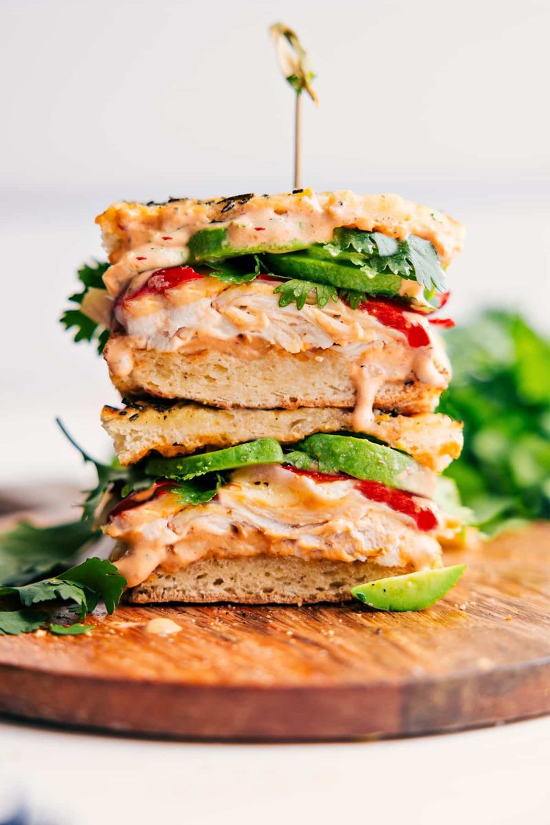 Avocado and Chipotle Crispy Chicken Sandwich