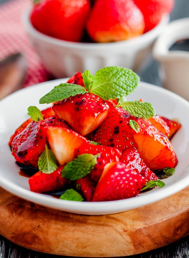 Sliced Strawberries and Balsamic