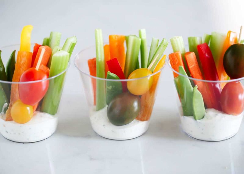 Veggie Cups with Dip
