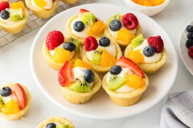 Mini Fruit Tarts with Cream Cheese Filling