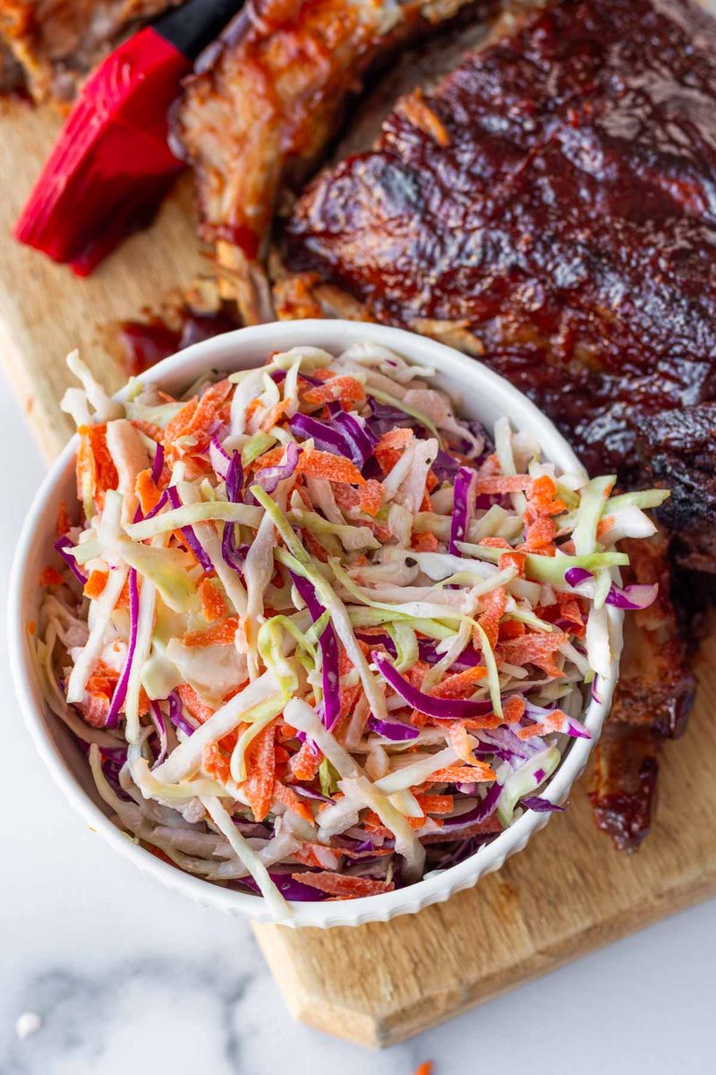 BBQ Pork Chops with Coleslaw
