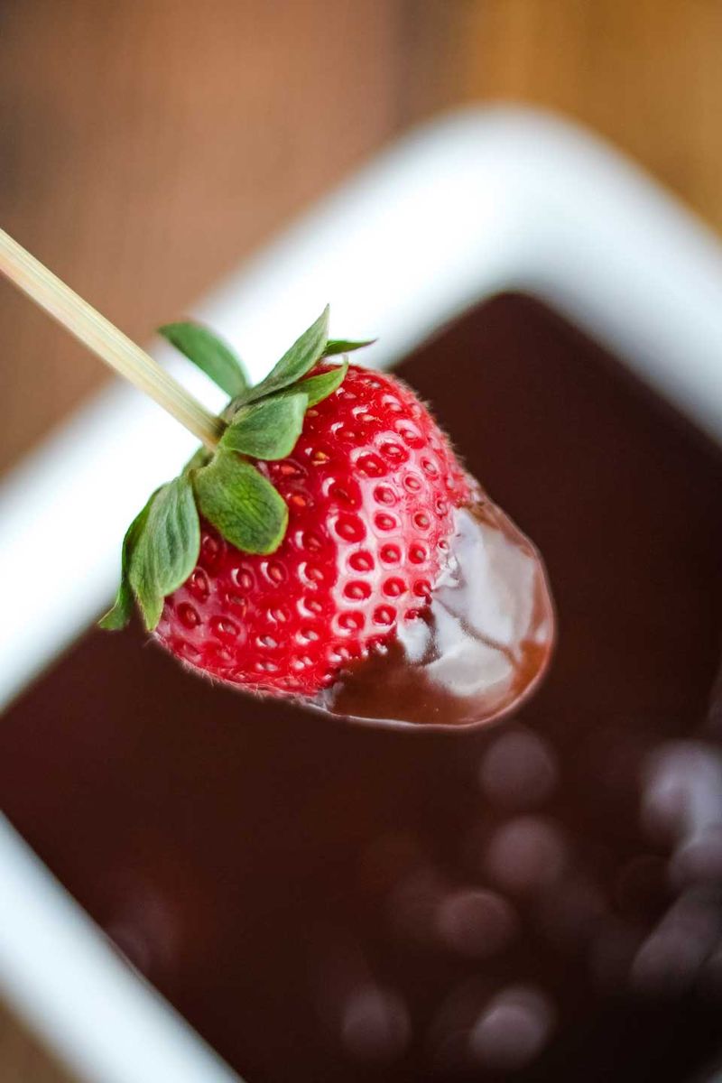 Fruit Skewers with Chocolate Dip