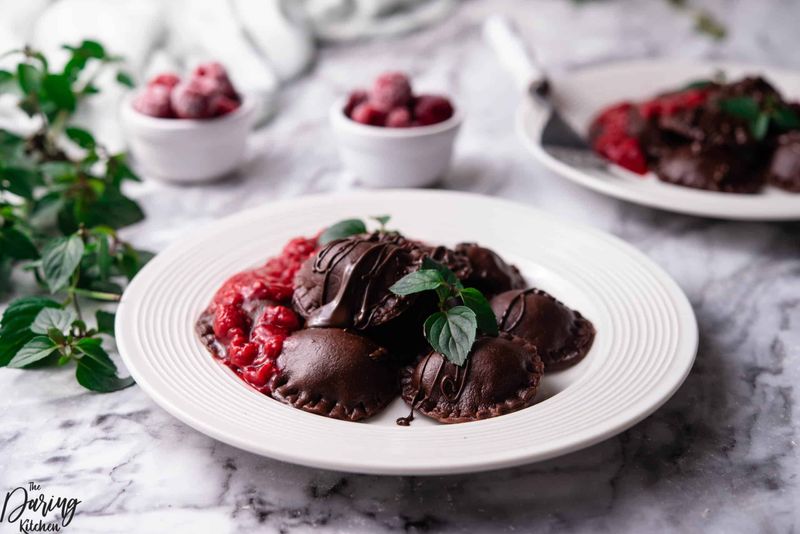 Chocolate and Hazelnut Dessert Ravioli