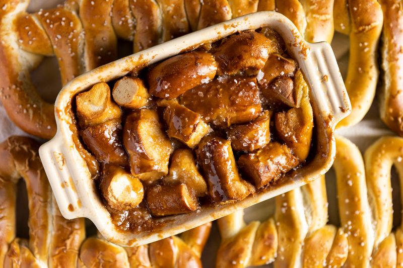 Salty Caramel Pretzel Pudding