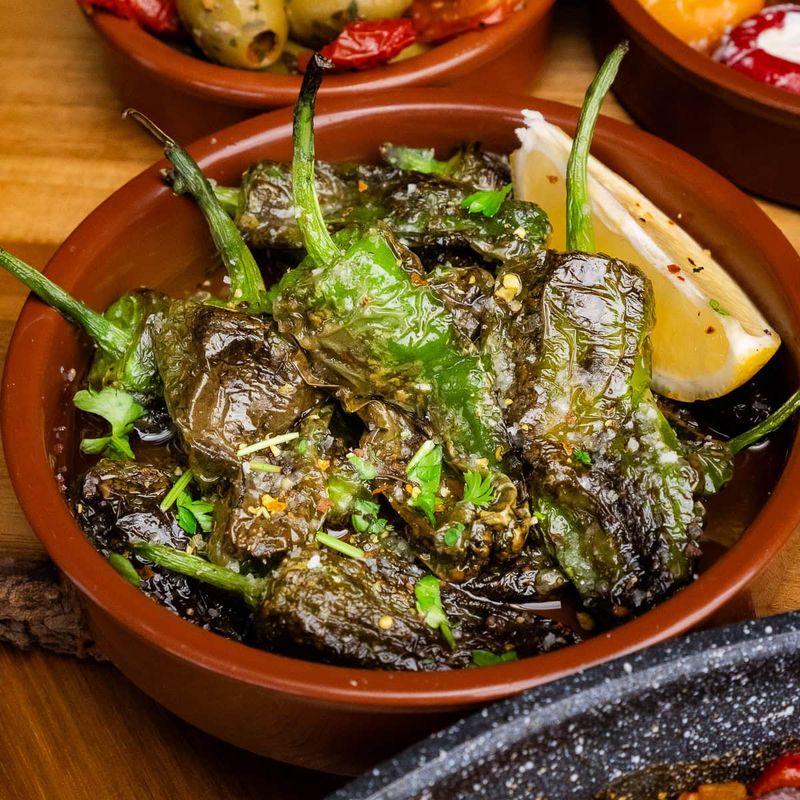 Pimientos de Padron in Padron