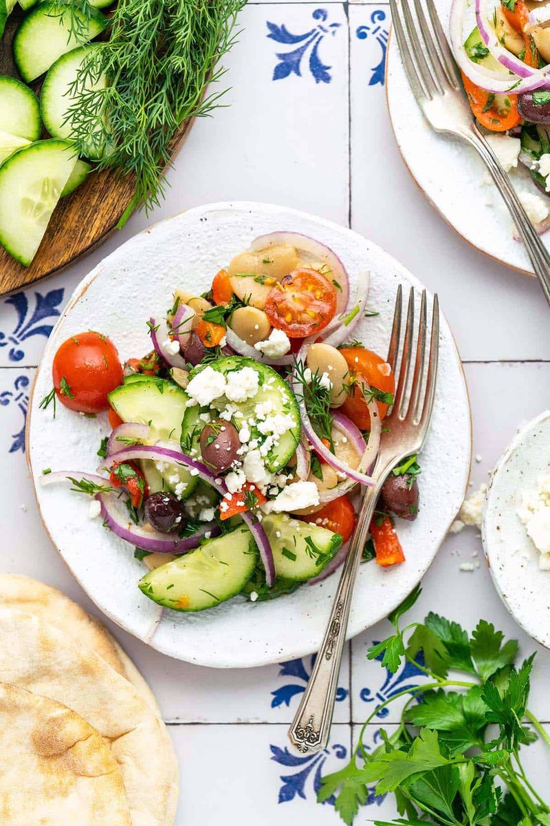 Greek Radish Salad with Feta and Olives