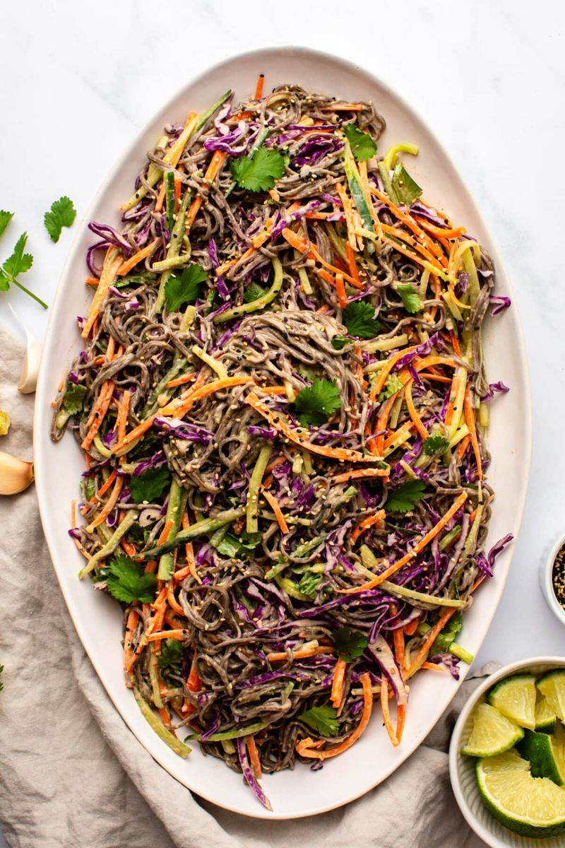 Radish and Noodle Salad with Peanut Sauce