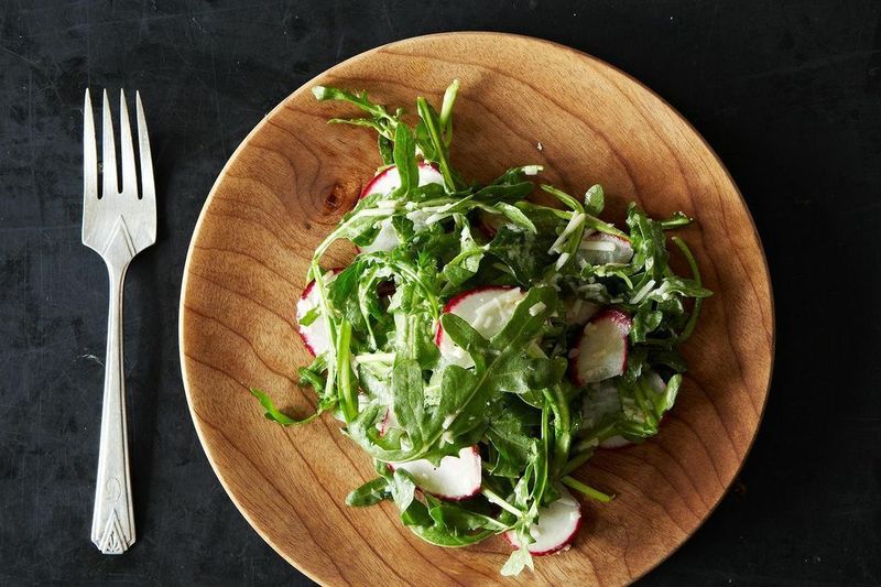 Roasted Radish and Arugula Salad