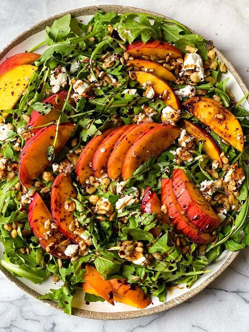 Radish and Peach Salad with Honey Dijon