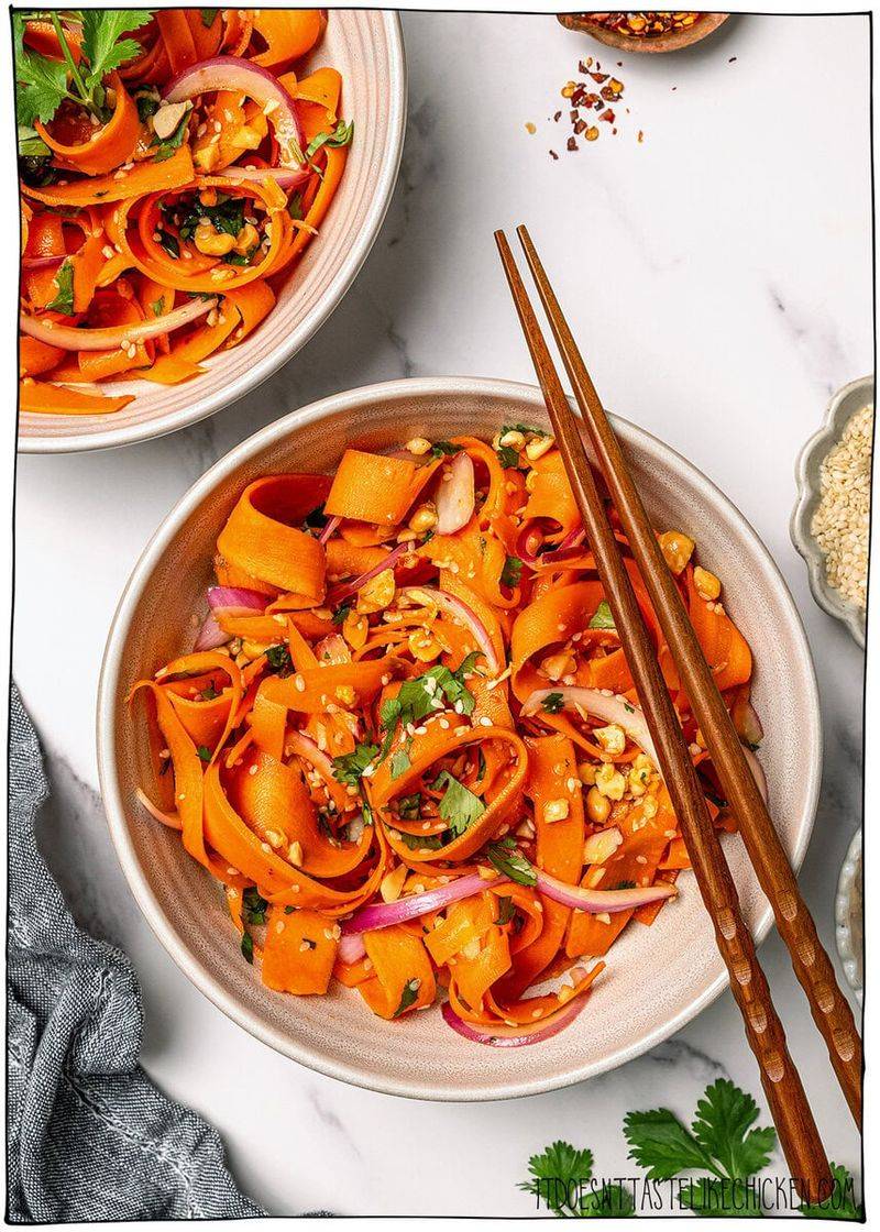 Radish and Carrot Slaw with Ginger Dressing