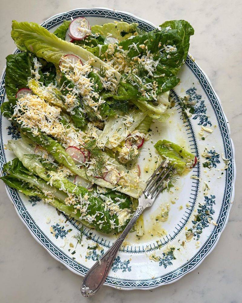 Radish and Egg Salad with Mustard Dressing
