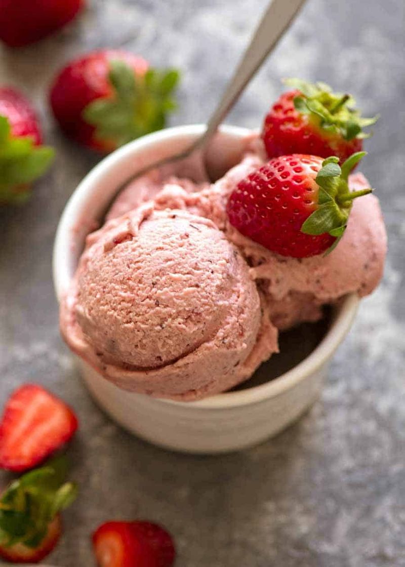 Homemade Strawberry Ice Cream