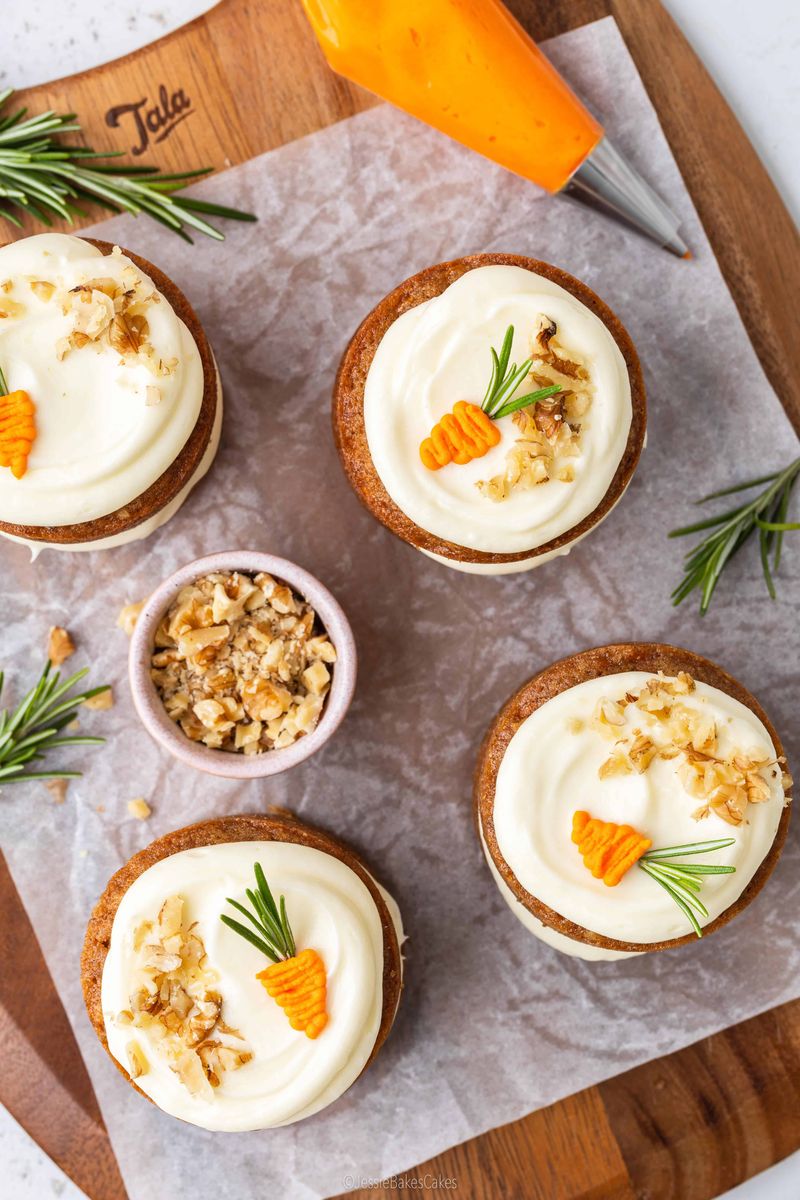 Carrot Cake Rounds with Cream Cheese Frosting
