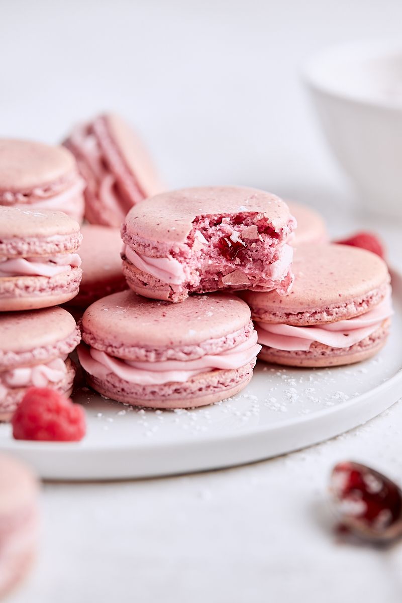 Raspberry Macarons