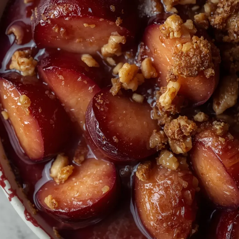 Spiced Plum Crumble