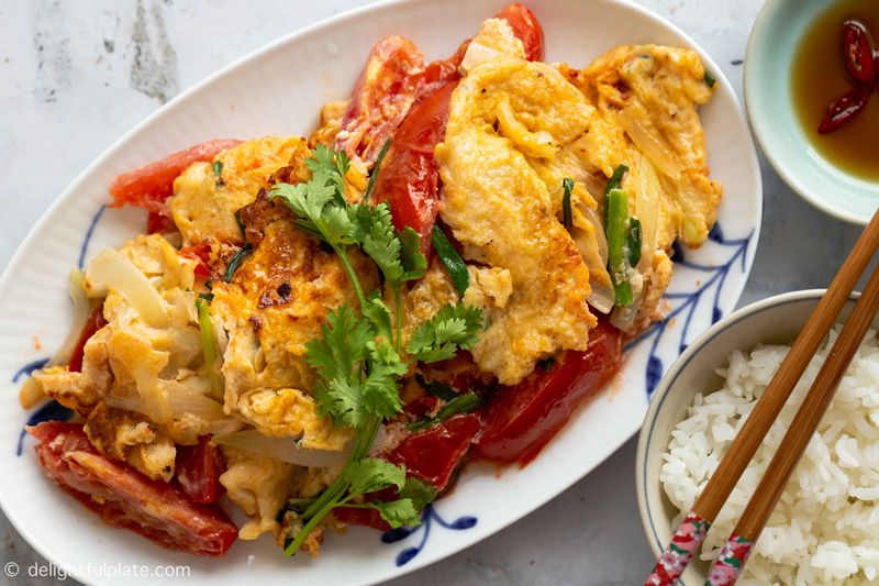 Ca Chua Xao Trung - Tomato and Egg Stir-Fry
