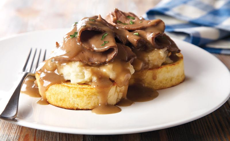 Open-Faced Beef Sandwich