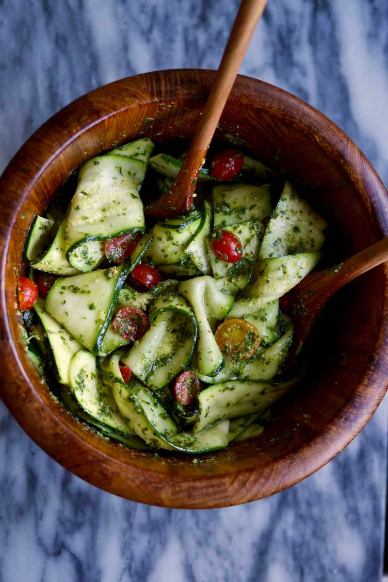 Zucchini Ribbons with Basil