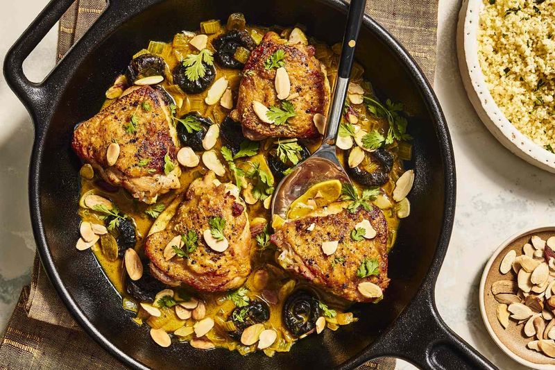 Moroccan Chicken With Toasted Almonds And Couscous