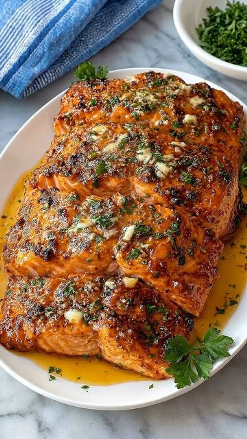 Roasted Garlic Salmon