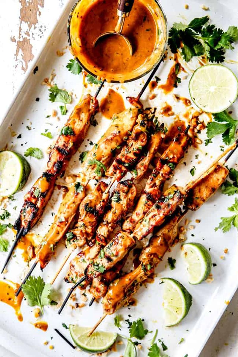 Chicken Satay with Peanut Sauce