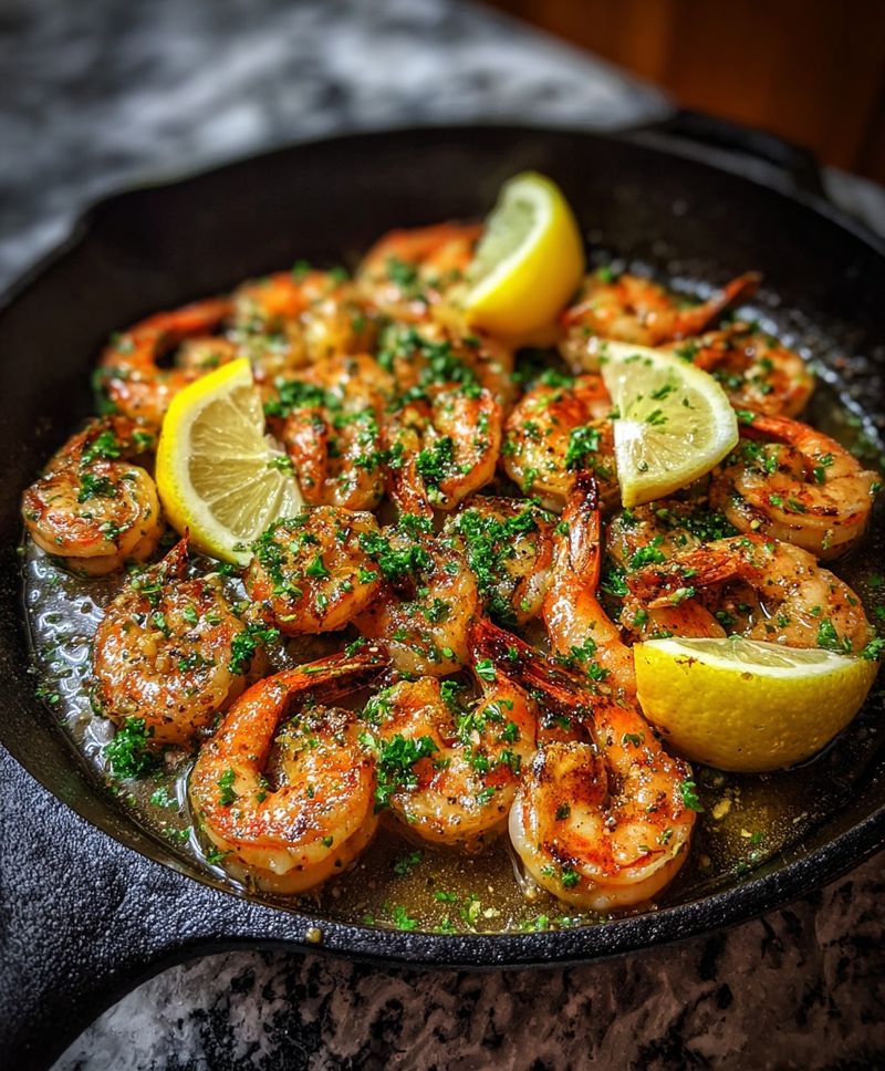 Roasted Garlic Butter Shrimp