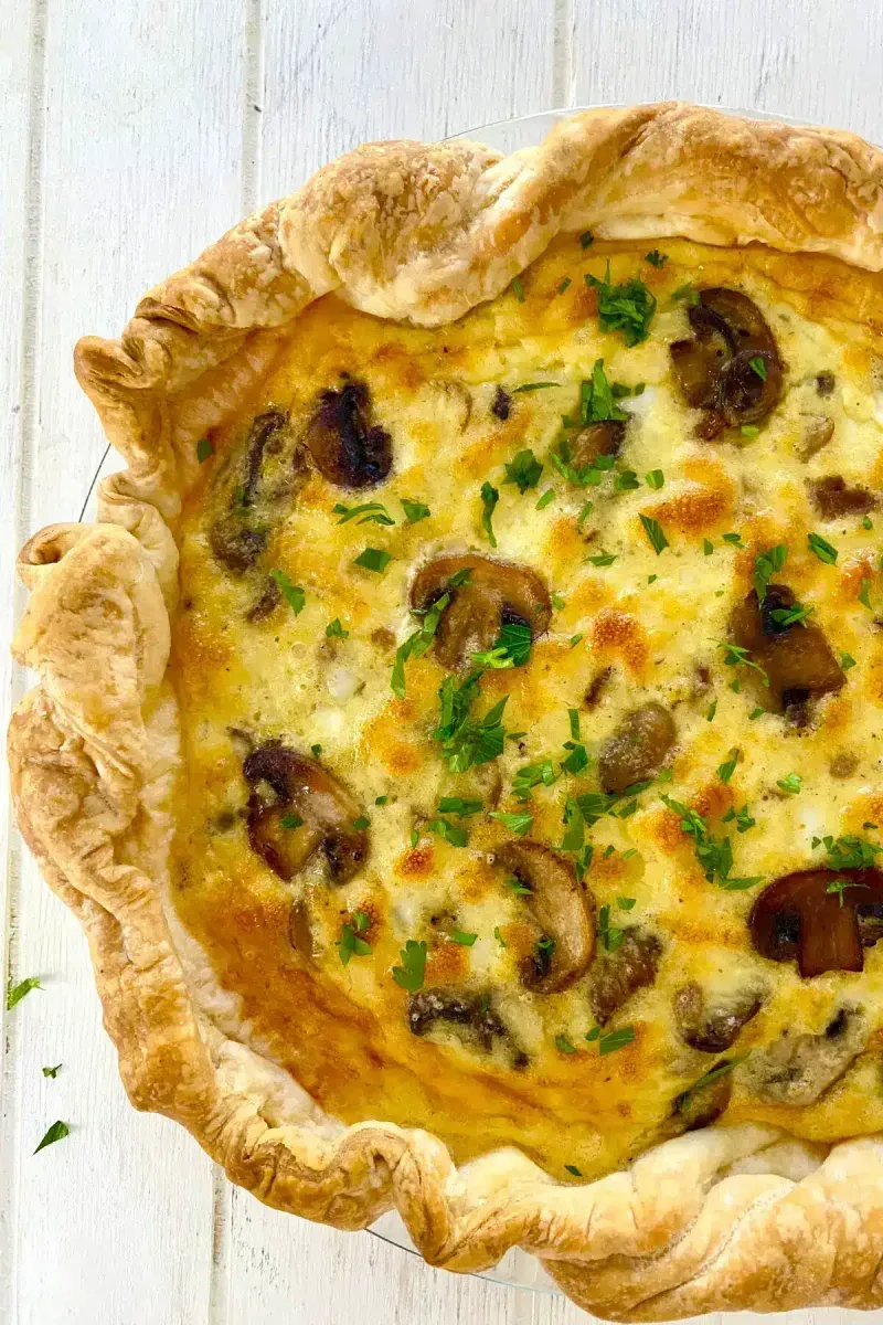 Mushroom and Gruyere Quiche