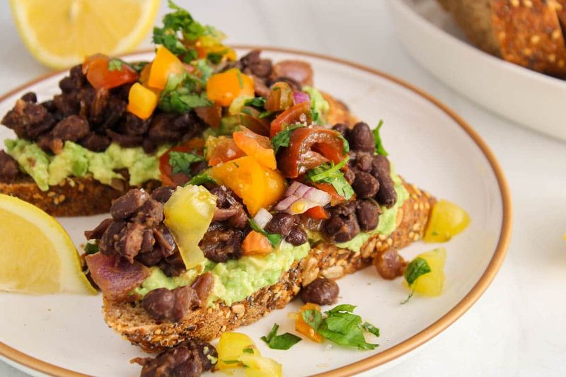 Mashed Black Beans