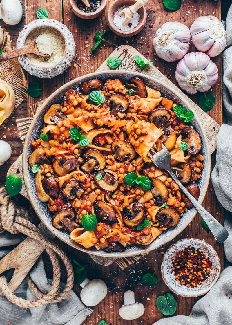 Mushroom and Lentil Bolognese