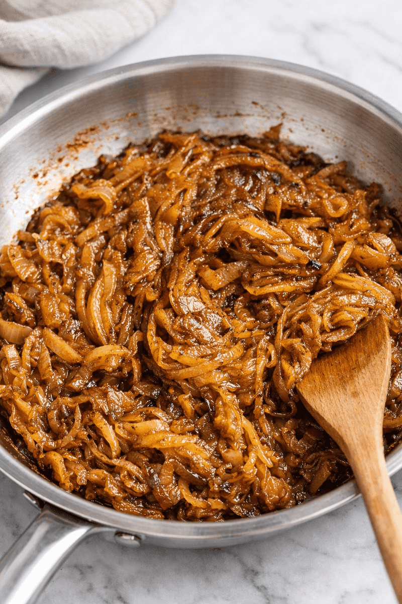 Onions Caramelizing in a Pan
