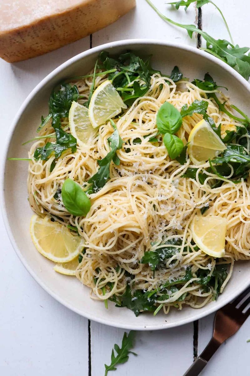 Capellini with Light Lemon Butter Sauce