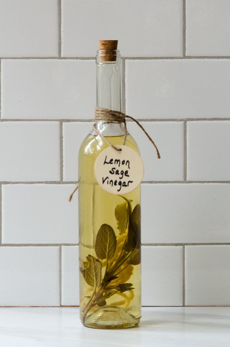 Sage Vinegar for Salad Dressings