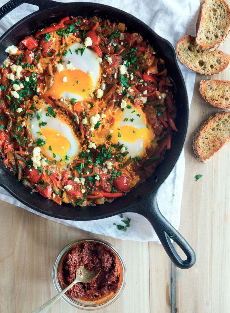 Sardine Shakshuka with Harissa and Feta