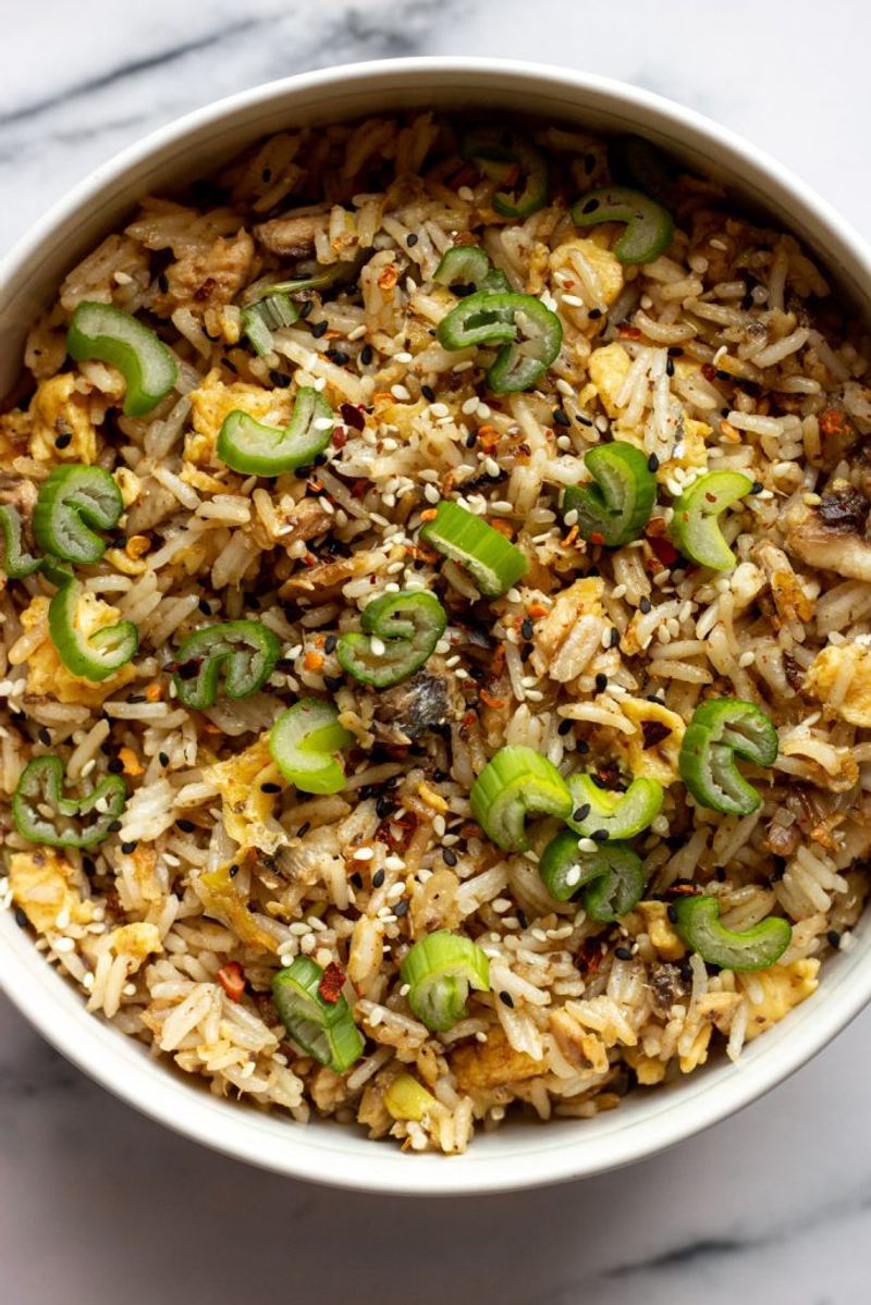 Sardine Fried Rice with Ginger, Scallions, and Sesame Oil