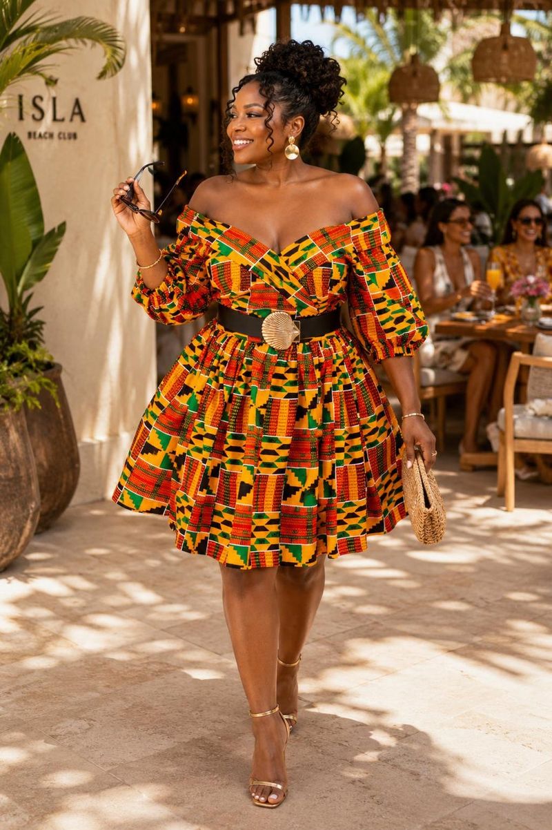 Kente-Inspired African Print Wrap