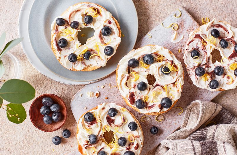 Whipped Cream Cheese and Blueberries