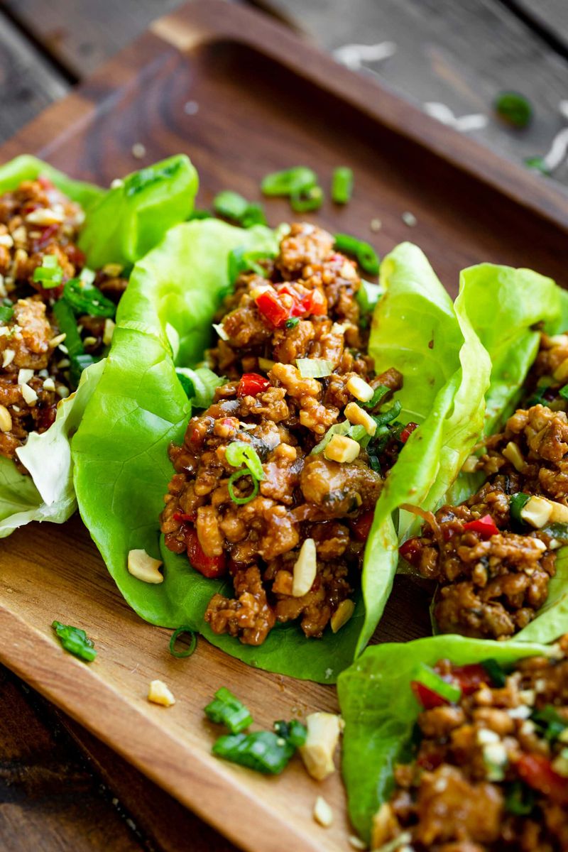 Thai-Style Sausage Lettuce Wraps