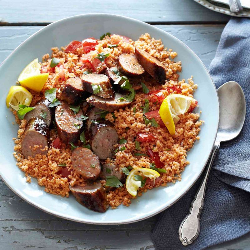 Grilled Merguez with Couscous
