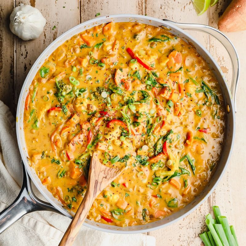 Curry Made From Leftover Vegetables and Coconut Milk