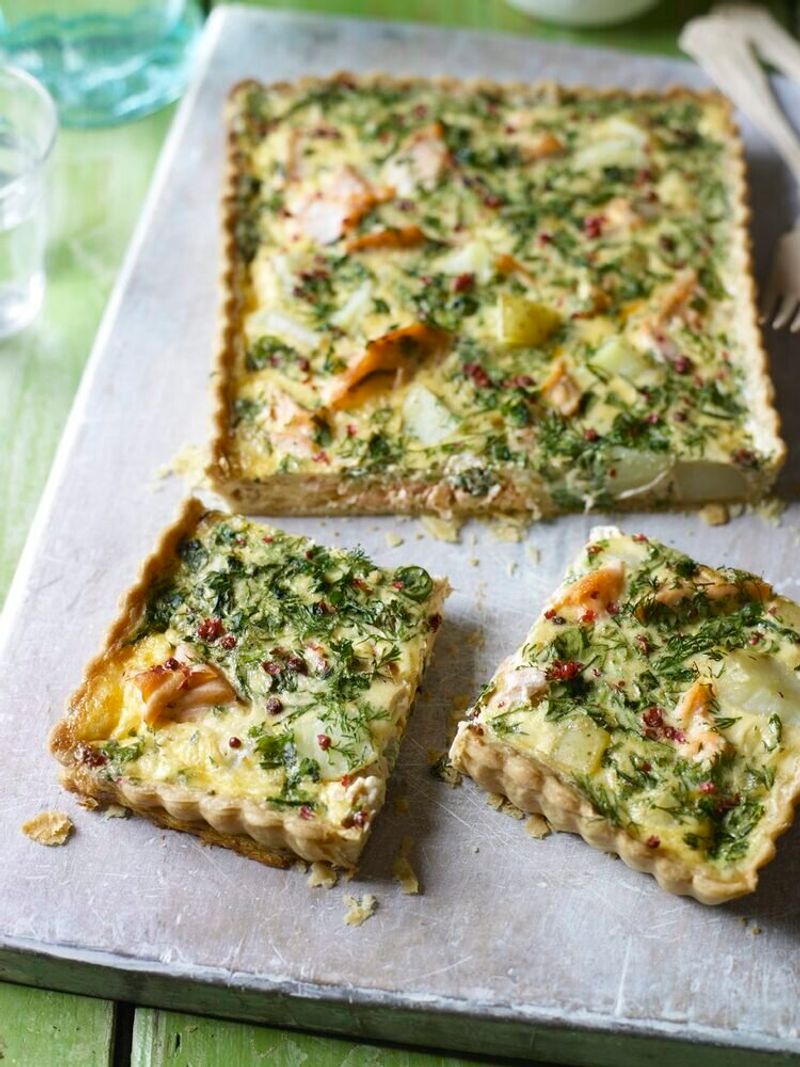 Prawn and Watercress Tart