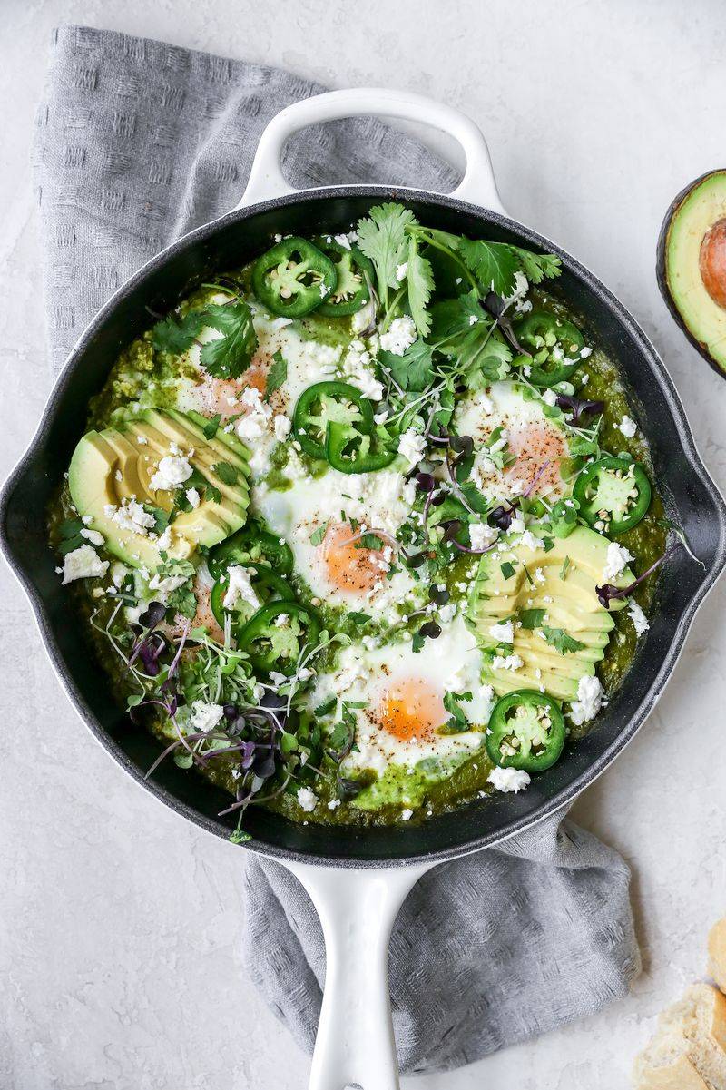Shakshuka Verde (Green Shakshuka With Spinach and Herbs)