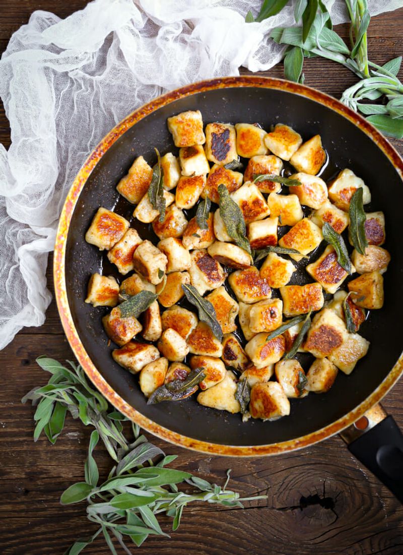 Crispy Gnocchi Pan-Fried In Brown Butter