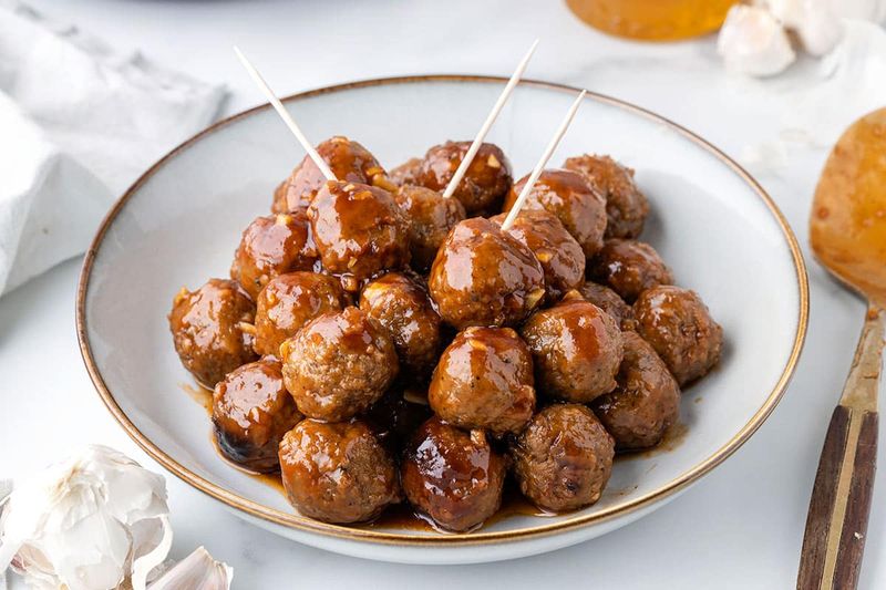 Honey Garlic Glazed Meatballs