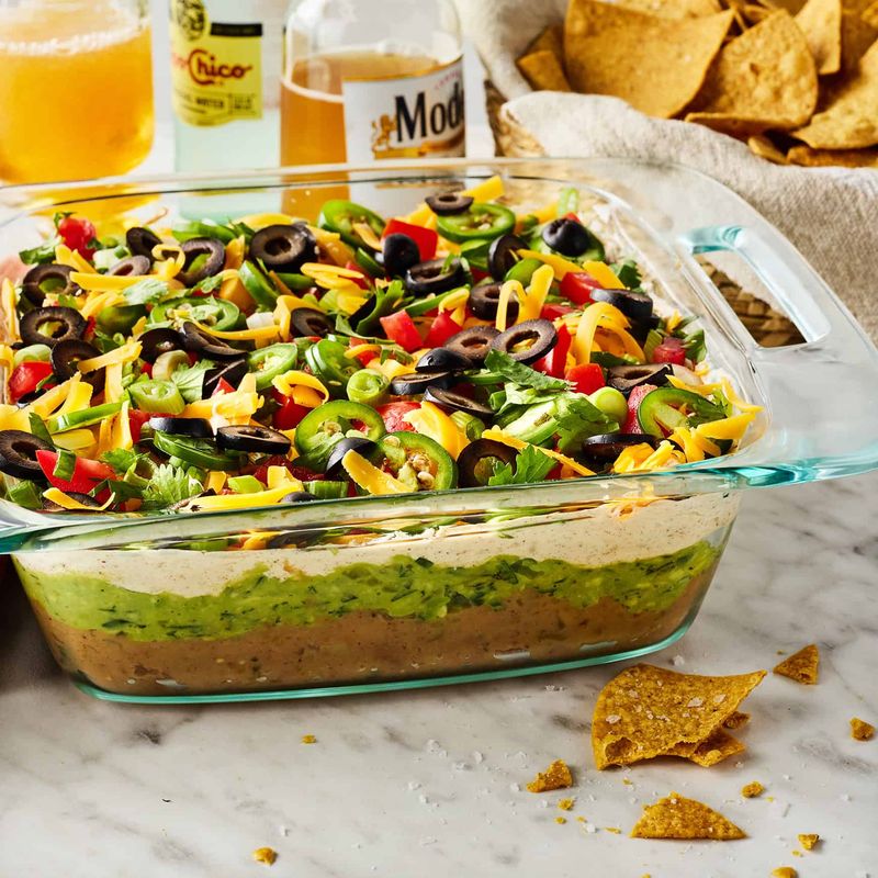 Seven-Layer Dip with Tortilla Chips