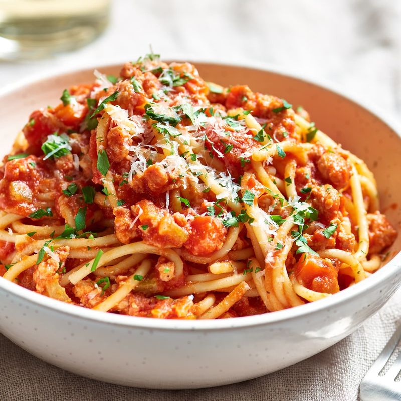 Spaghetti with Turkey Meat Sauce