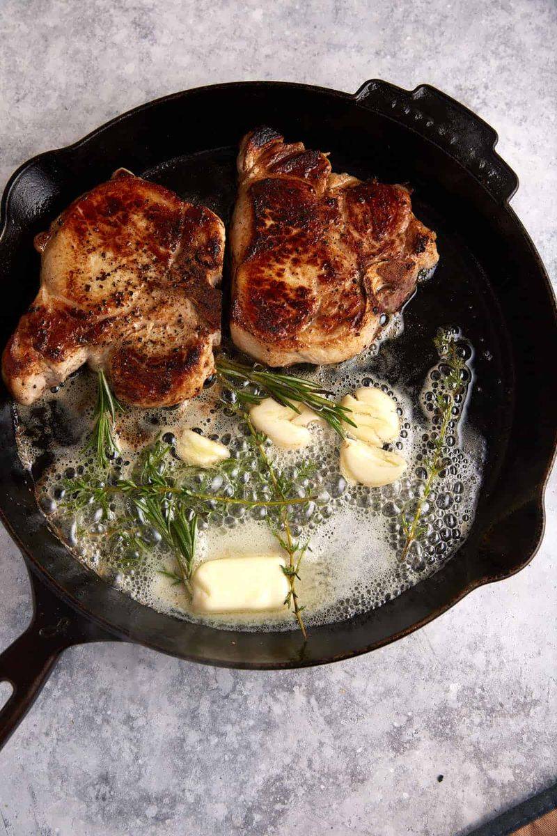 Garlic Butter Herb Pork Chops